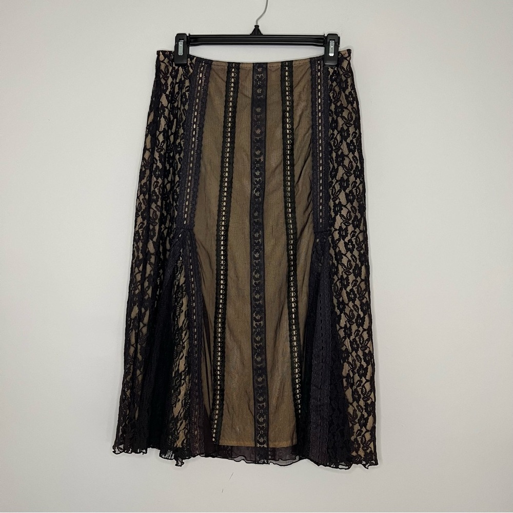 Vintage Free People Lace Midi Skirt – Size 7/8